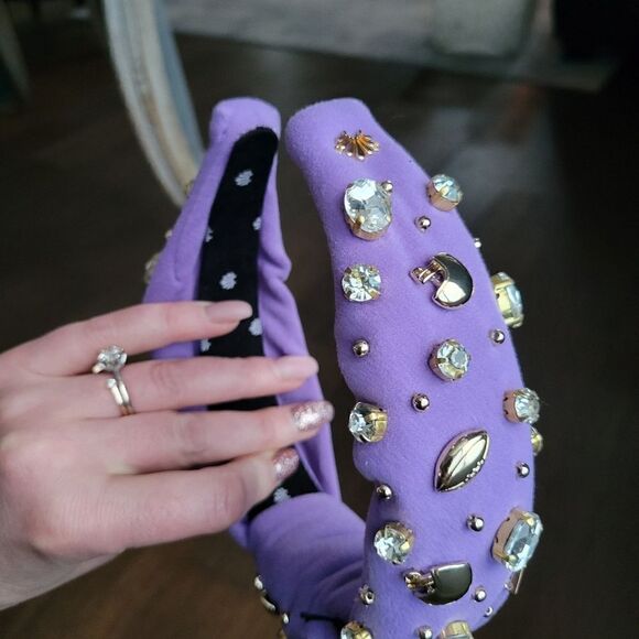 NEW Lele Sadoughi Football Rhinestone Knot Headband superball - Picture 10 of 10